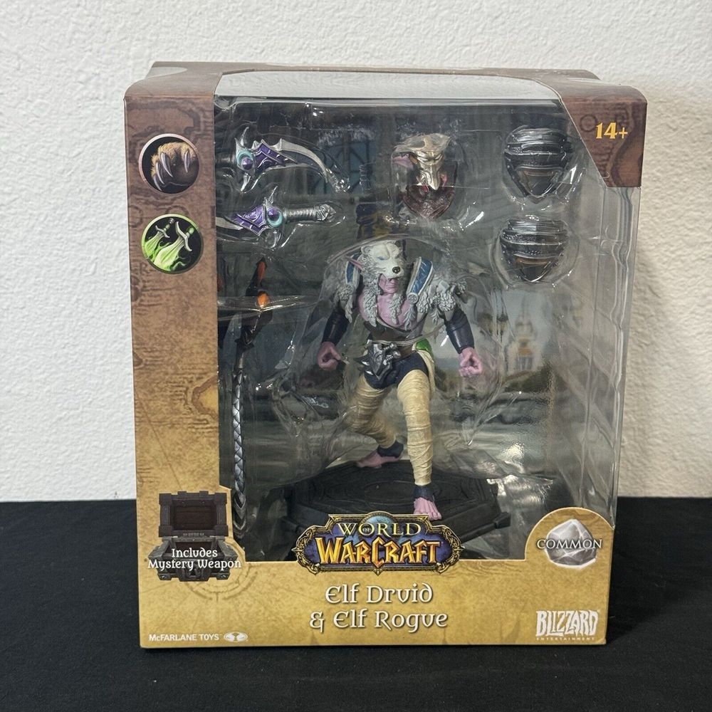 McFarlane Toys World of Warcraft Elf‎ Druid and Elf Rogue Figure